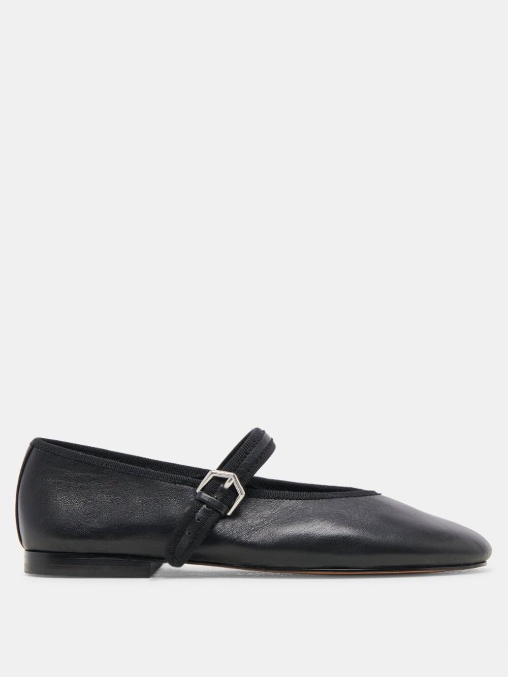 Dolce Vita Roslyn Flat in Black ballet loafer leather